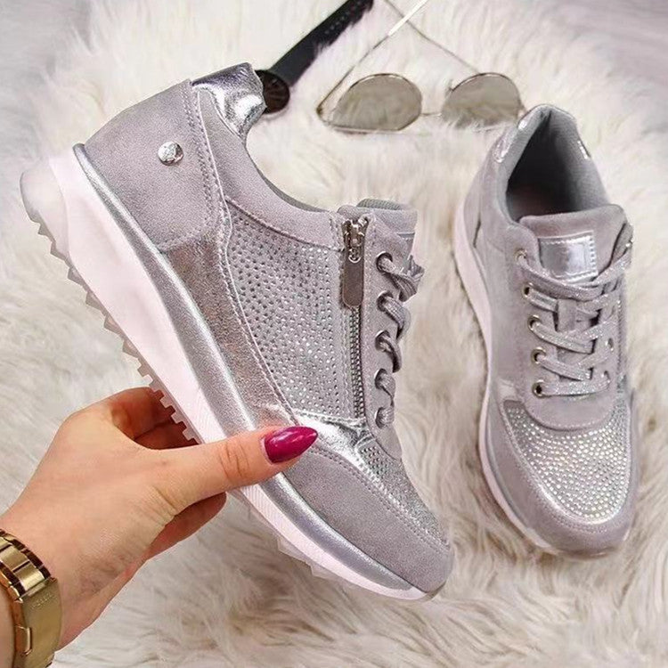 Damen Sneakers mit modischen Mesh-Elementen und praktischen Reißverschluss Stalluxe
