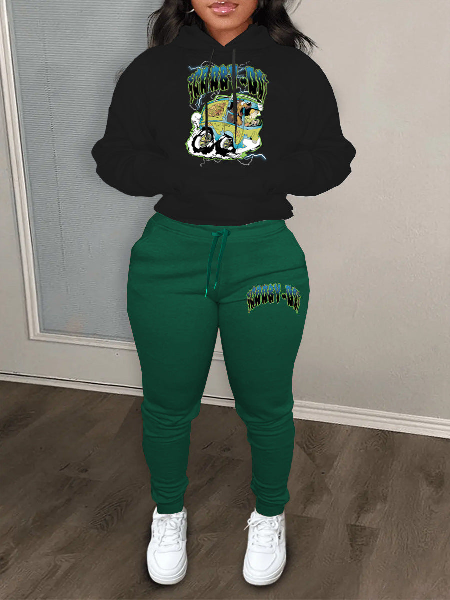 Herren Hoodie- und Jogginghose-Set mit avantgardistischem Grafikdesign und bequemer Passform Stalluxe