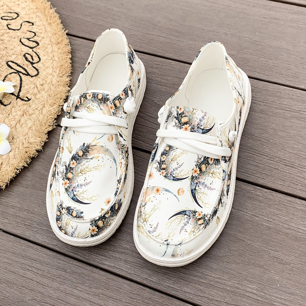 Damen Freizeitschuhe mit einzigartigem grafischen Design und komfortabler Gummisohle Stalluxe