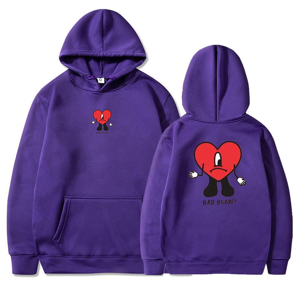 Damen Kapuzenpulli mit kreativem Herzmotiv Stalluxe