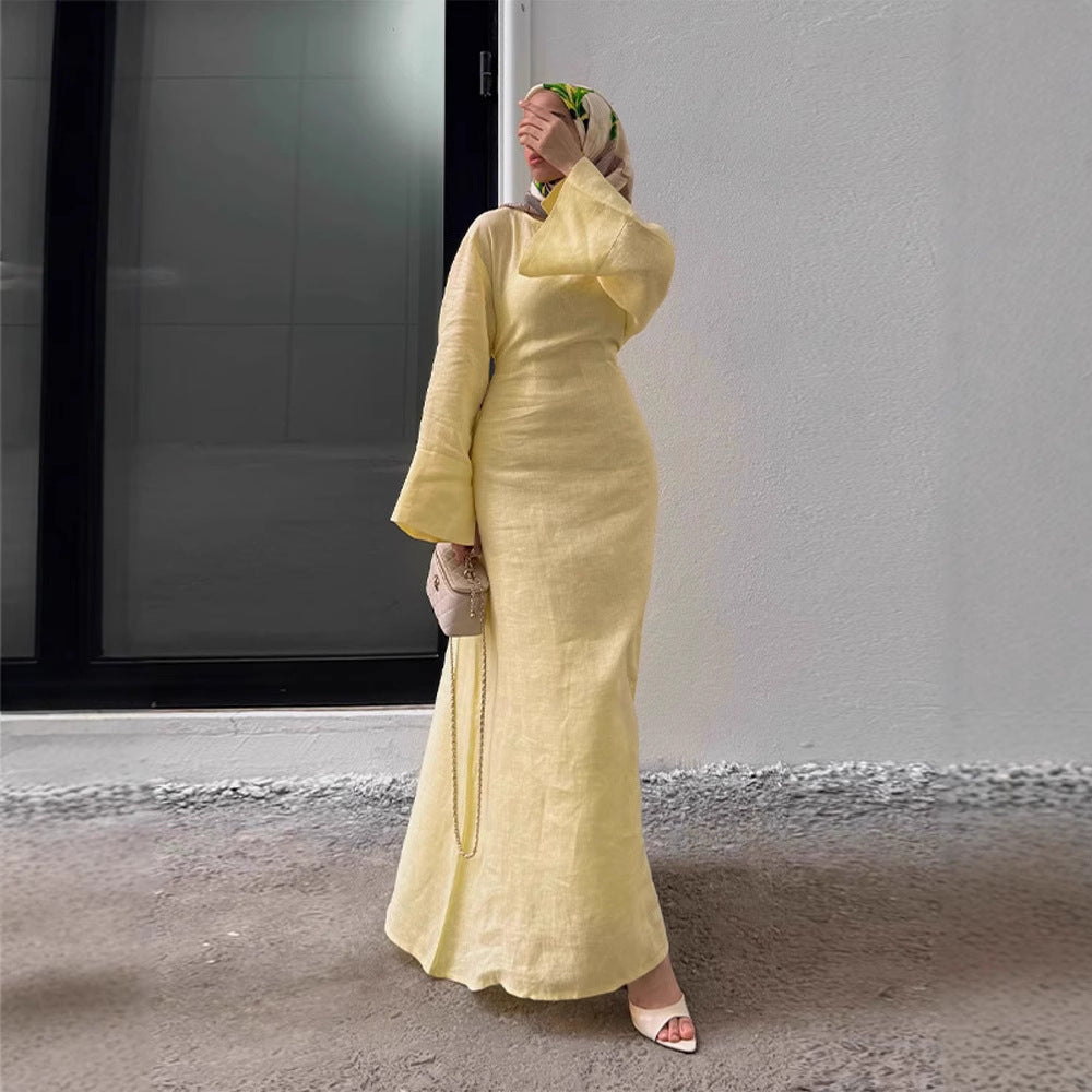 Damen Maxikleid mit eleganten weiten Ärmeln Stalluxe