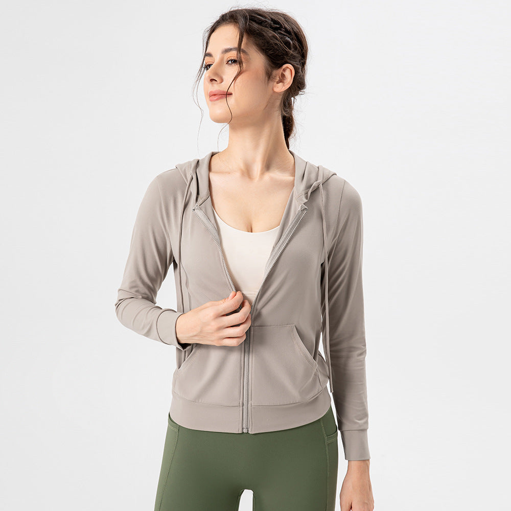 Damen Sportliche Kapuzenjacke mit Reißverschluss und praktischen Taschen Stalluxe