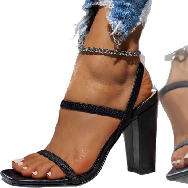 Damen elegante High Heel Sandalen mit schmalen Riemen Stalluxe