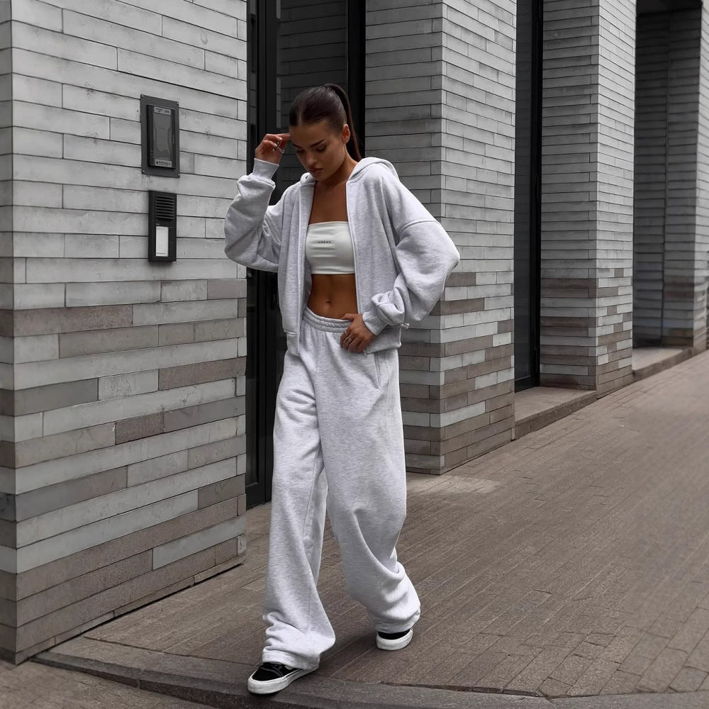 Damen lässiger Oversize Sweatanzug mit kapuze und weitem Schnitt Stalluxe