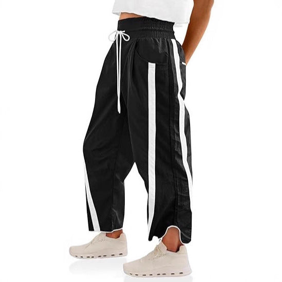 Damen weite Sporthose im lässigen Stil mit Kontraststreifen Stalluxe