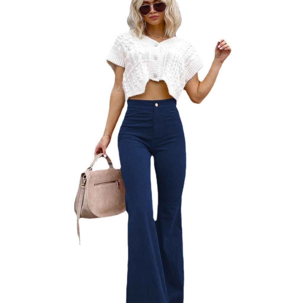Damen Flared Jeans mit hohem Bund und tailliertem Schnitt Stalluxe