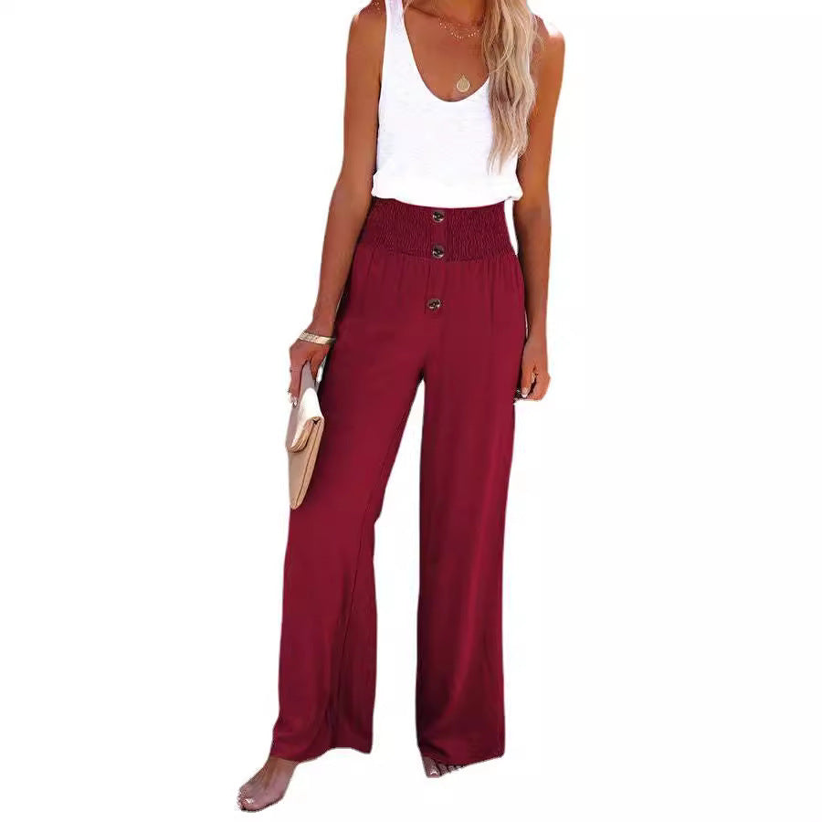 Damen Hoch geschnittene, weit geschnittene Sommerhose Stalluxe