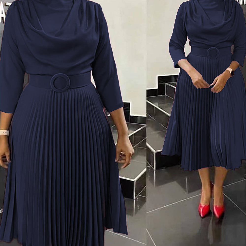 Damen Faltendes Kleid mit Wickeloberteil Stalluxe