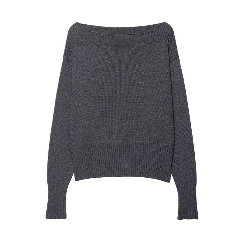 Damen oversized Strickpullover mit weitem Ausschnitt und lässigem Schnitt Stalluxe