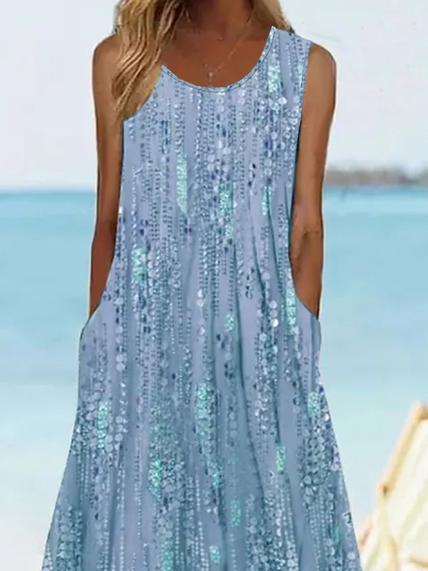 Damen Maxikleid mit funkelndem Paillettenbesatz Stalluxe