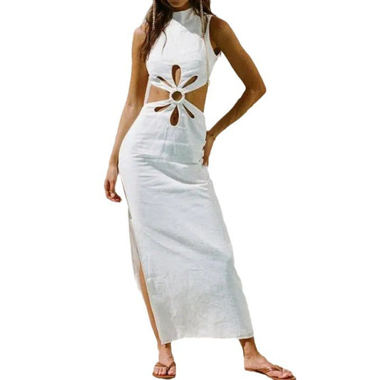 Damen Maxikleid mit Cut-Outs Stalluxe