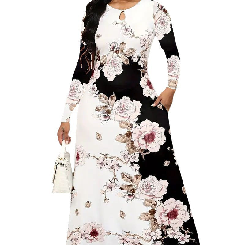 Women's Floral Print Maxi Dress Stalluxe