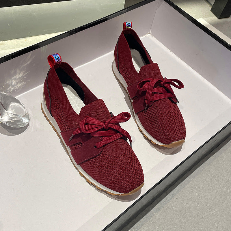 Damen Sportliche Sneakers mit atmungsaktivem Strickoberteil und elastischen Akzenten Stalluxe