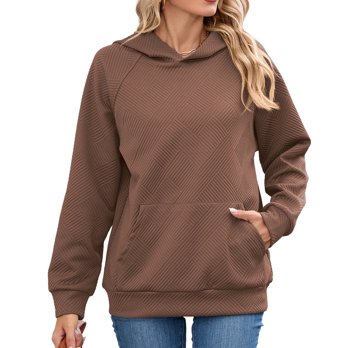 Damen Kapuzenpullover mit strukturiertem Design Stalluxe