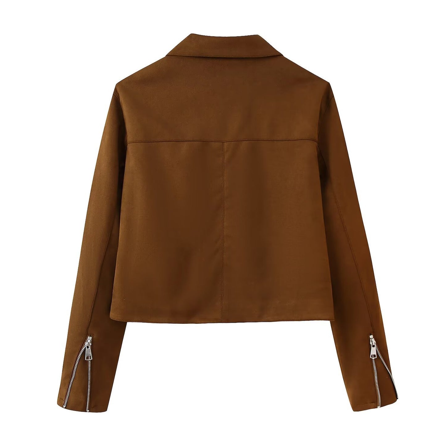Damen trendige Bikerjacke mit zwei praktischen Reißverschlusstaschen und elegantem Kragen Stalluxe