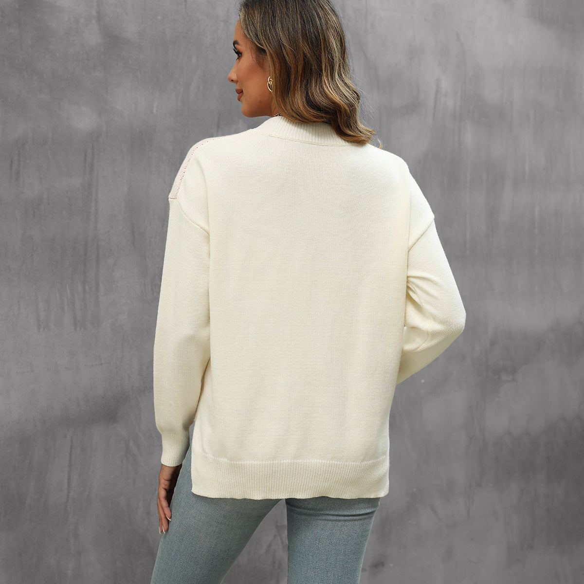 Damen Pullover mit Kussmotiv und lässigem Schnitt Stalluxe
