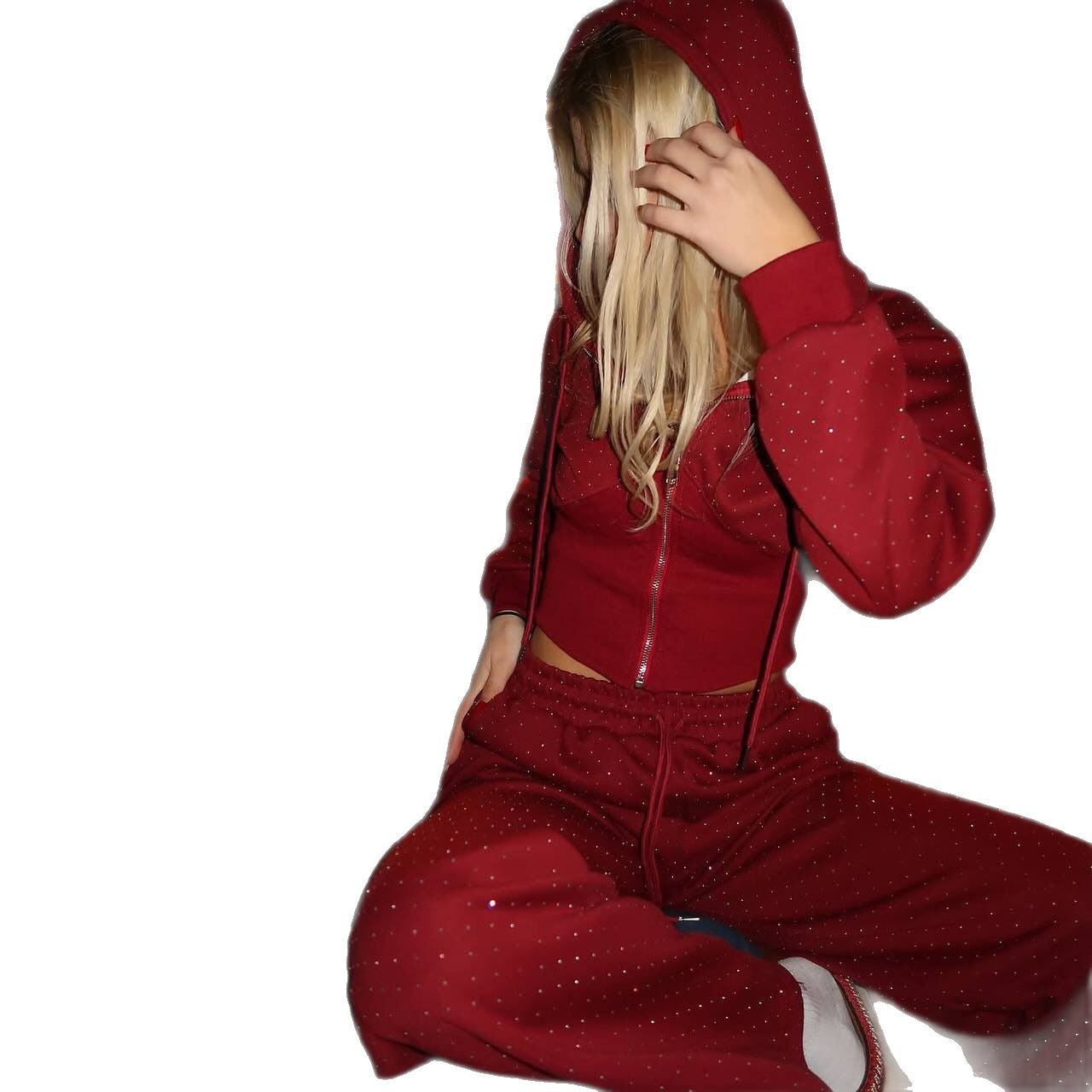 Damen Freizeitanzug mit Glitzerakzenten und bequemer Passform Stalluxe