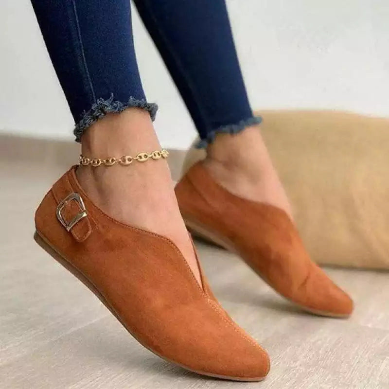 Damen modische Halbschuhe mit eleganter Schnalle und offenem Design Stalluxe