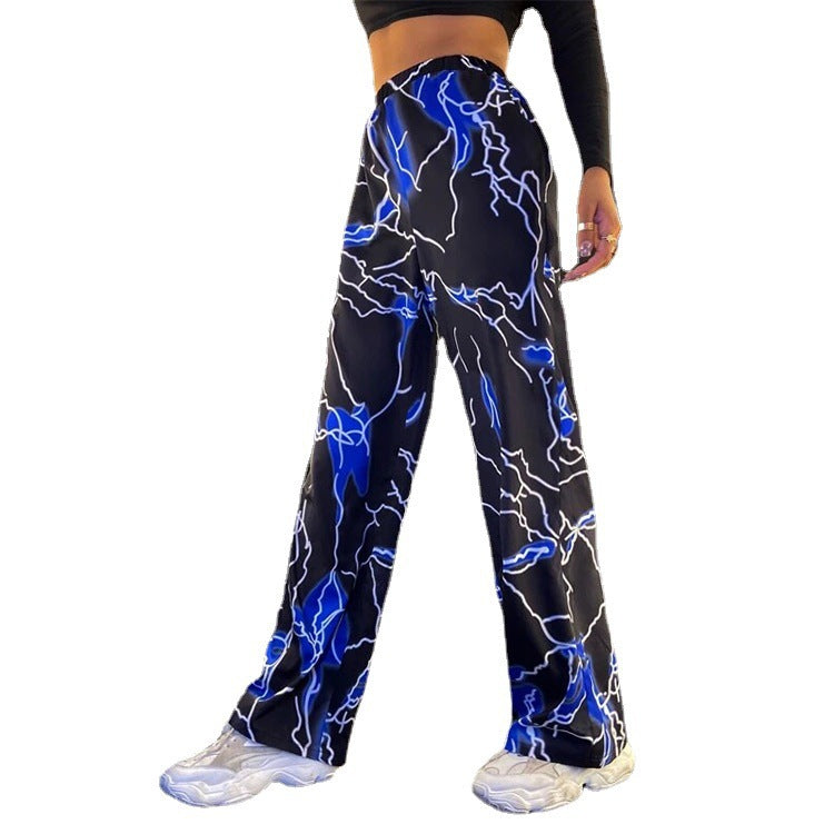Damen stylische weite Hosen mit einzigartigem Blitzeffekt Stalluxe