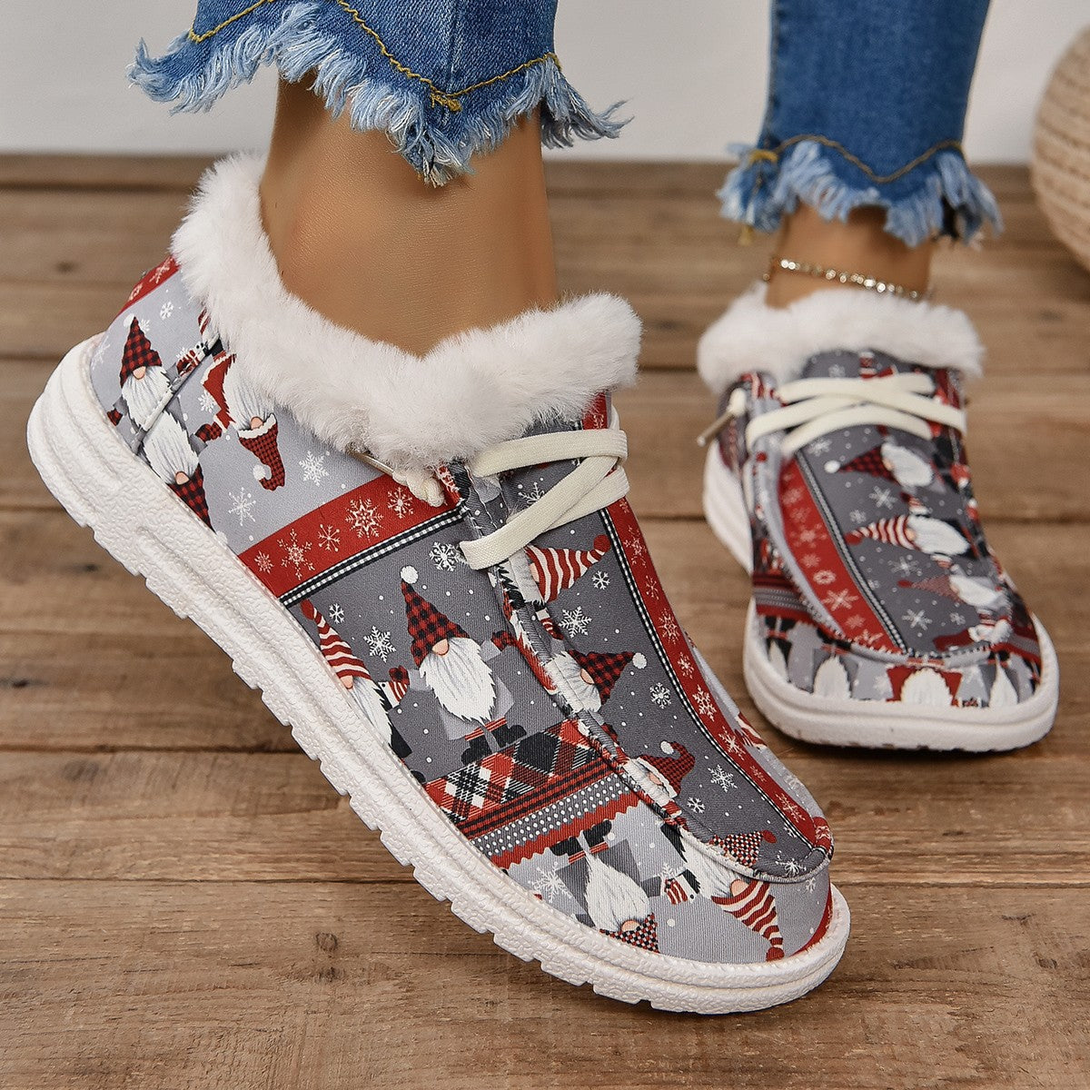 Damen Komfortable Winter Sneakers mit flauschiger Innenausstattung Stalluxe