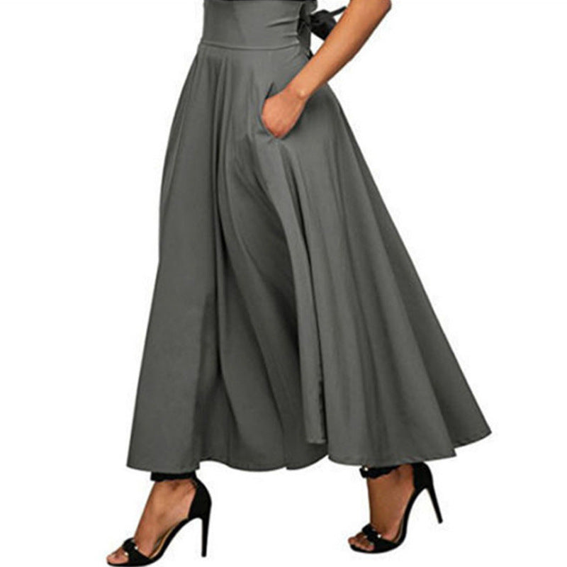 Damen luftiger Rock mit hohem Bund und eleganter Silhouette Stalluxe