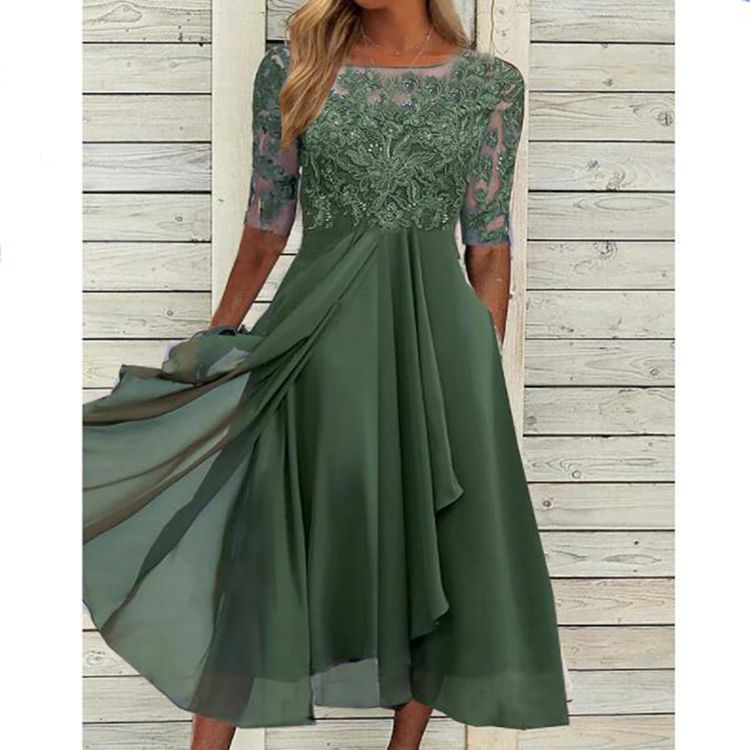 Damen Elegantes Hochzeitskleid mit exquisiter Spitzenverzierung Stalluxe