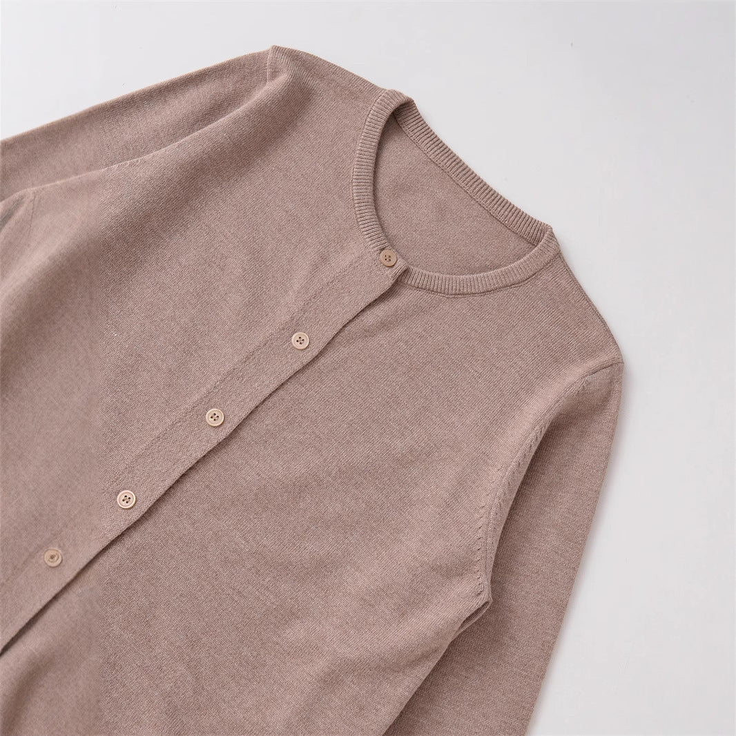 Damen Langarmshirt mit weichem Stoff und eleganter Knopfleiste Stalluxe