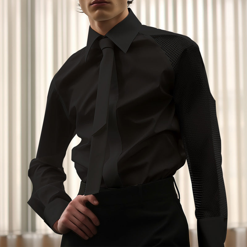 Damen Langarm Bluse mit transparenten Netzdetails Stalluxe