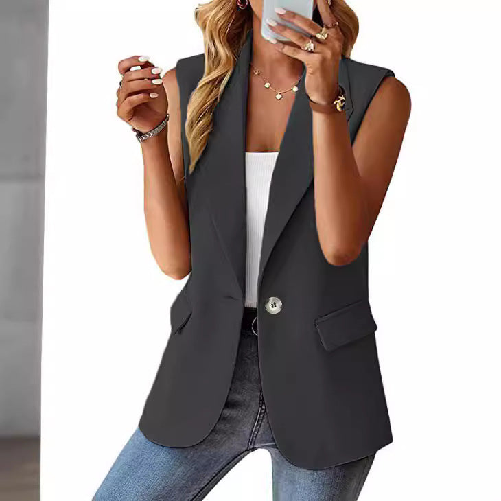 Damen ärmelloses Blazer Stalluxe
