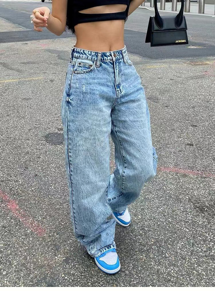 Damen lässige weite Jeans im ultimativen Komfortstil Stalluxe