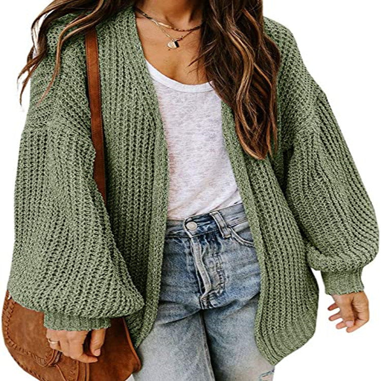 Damen Oversized Strickpullover mit Ballonärmeln und Strukturdesign Stalluxe