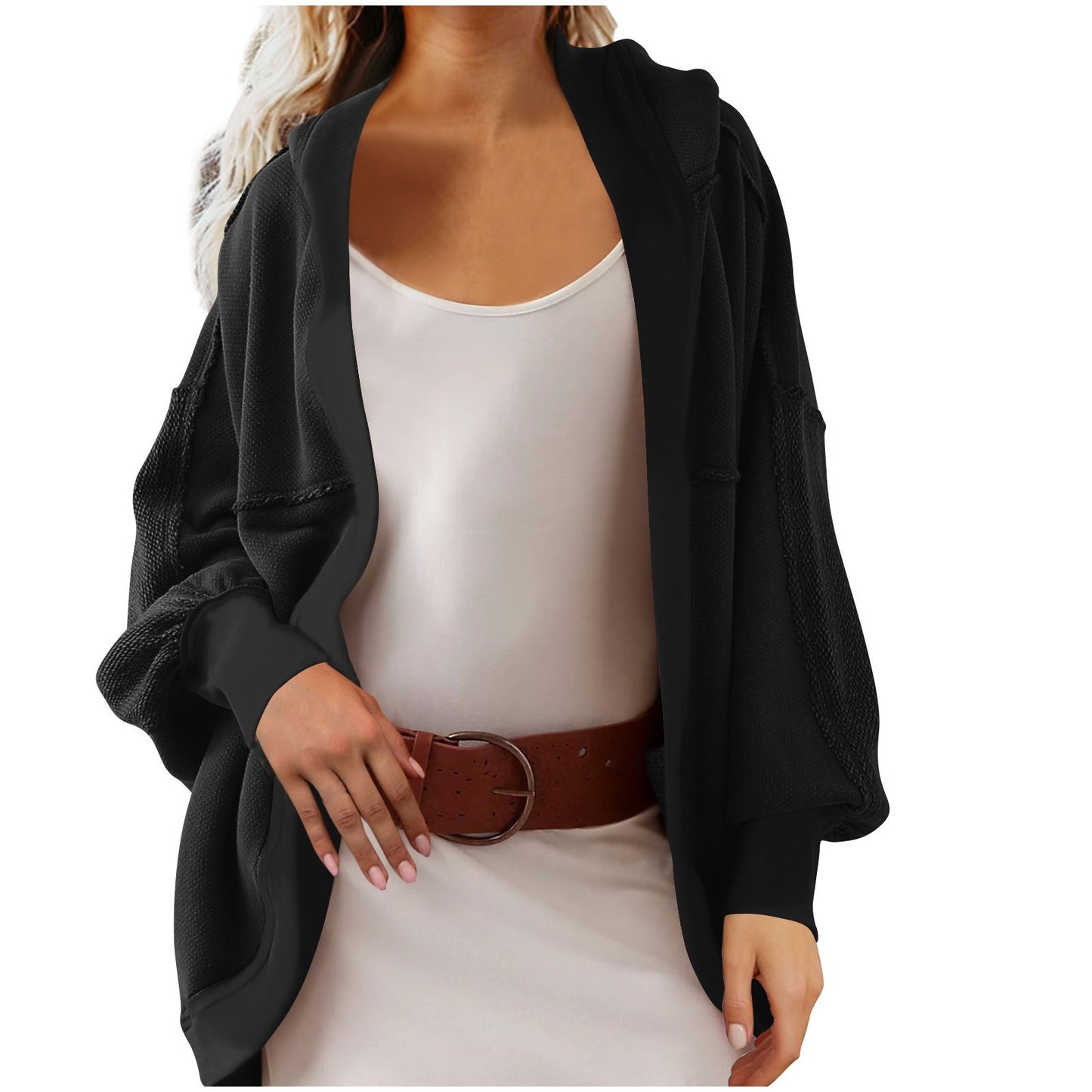Damen Oversized Strickjacke mit luftigen Ärmeln und Taschen Stalluxe