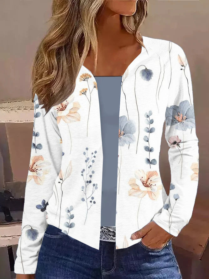 Damen Langarm-Cardigan mit floralen Mustern Stalluxe