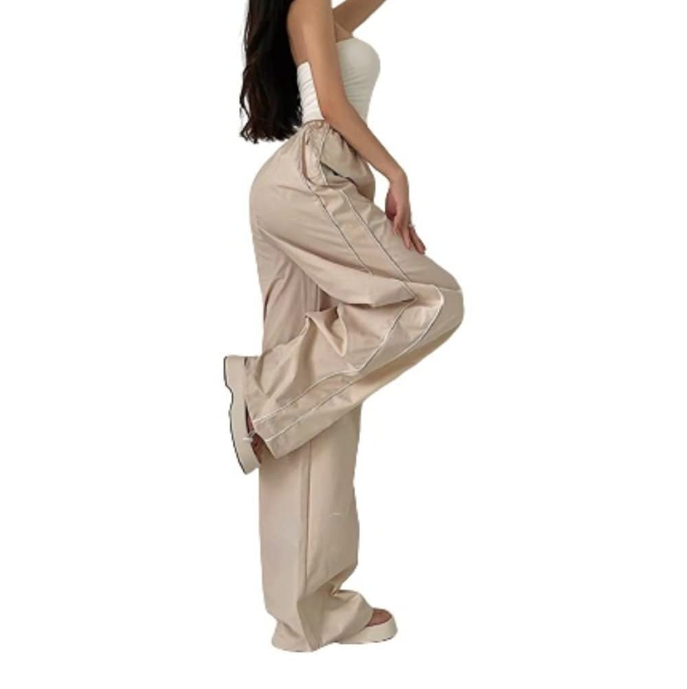 Damen elegante Sporthose mit weitem Schnitt und elastischem Bund Stalluxe