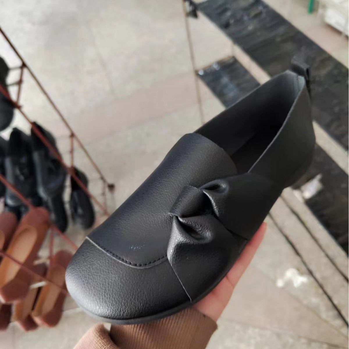 Damen Elegante Mules mit dekorativem Knotendesign Stalluxe