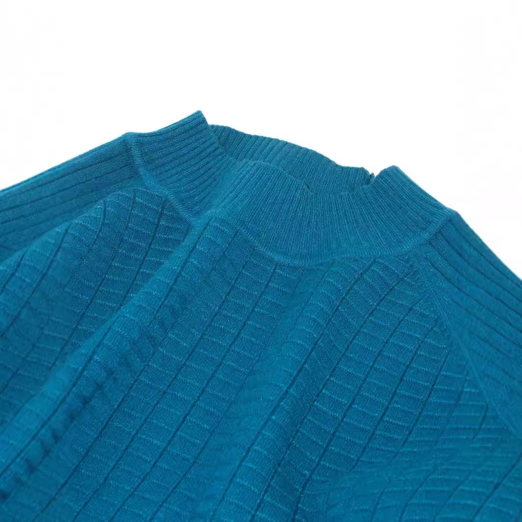 Damen Feinstrickpullover mit attraktivem Rippenmuster und hochgeschlossenem Kragen Stalluxe