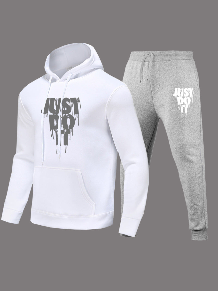 Damen Hoodie und Jogginghose Set mit modernem Grafikdruck Stalluxe
