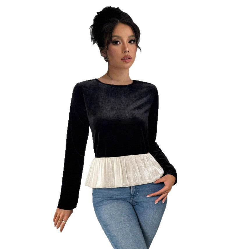 Damen Exklusive Bluse mit plissierter Taillierung Stalluxe