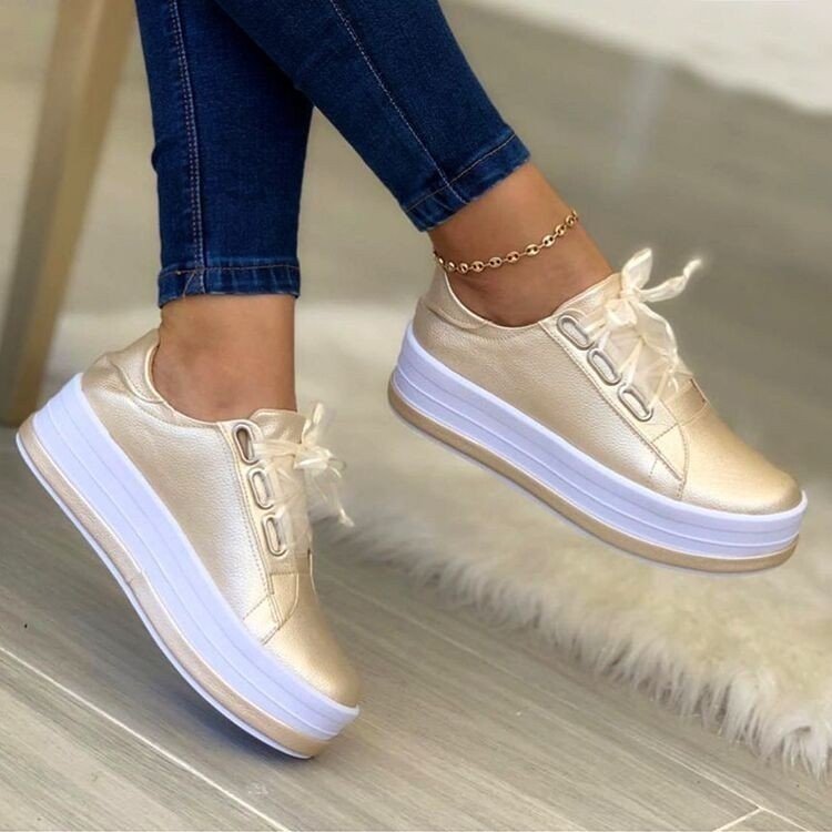 Damen Modische Plateau-Sneaker Stalluxe