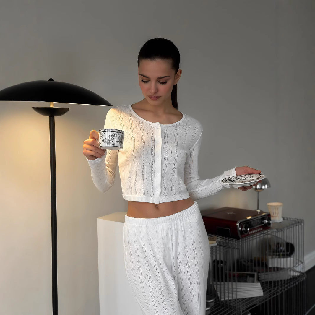 Damen Lounge-Anzug mit eleganter Strickstruktur Stalluxe