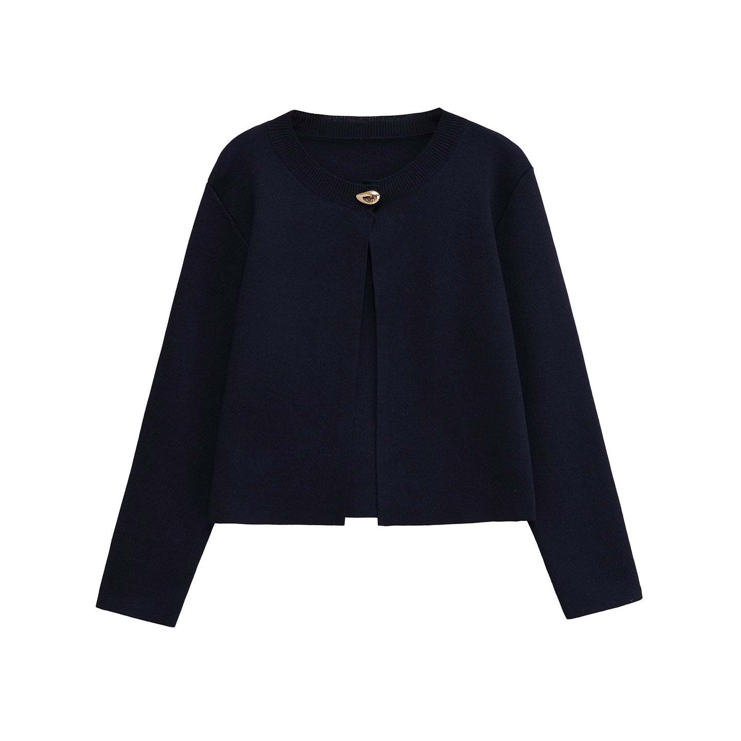 Damen modische Strickjacke mit dekorativem Knopf und elegantem Schnitt Stalluxe