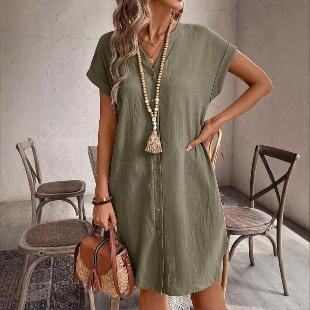 Damen lässiges Hemdblusenkleid Stalluxe
