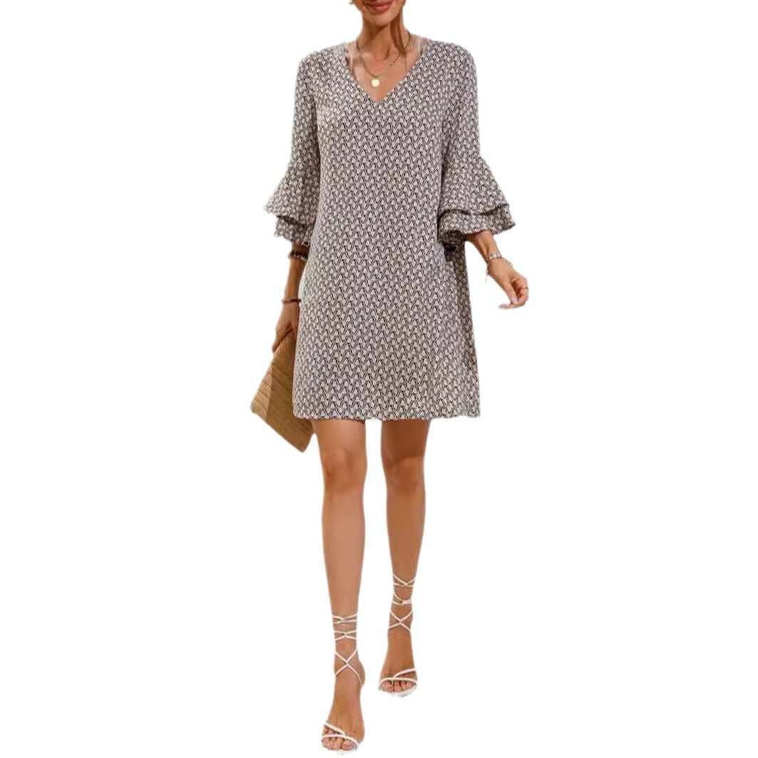 Damen Strandkleid mit voluminösen Ärmeln Stalluxe