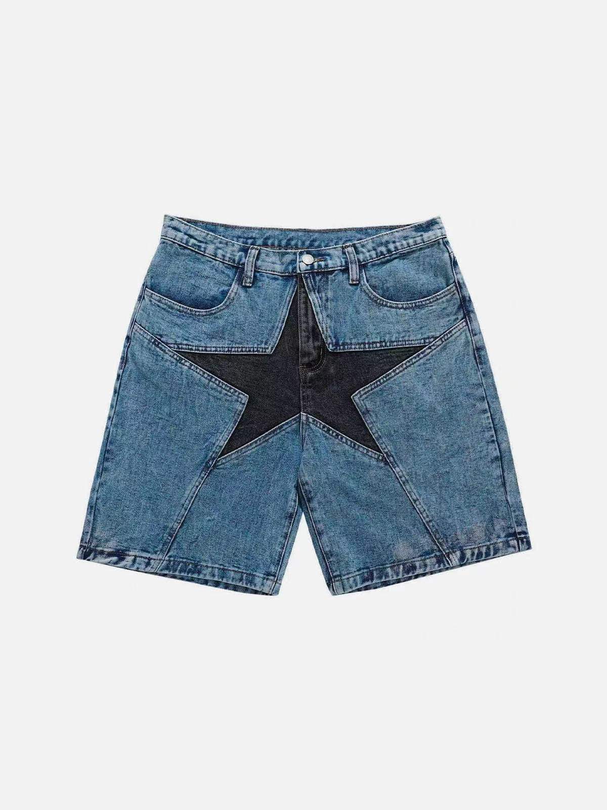 Damen Jeans-Shorts mit einzigartigem Sternmuster Stalluxe