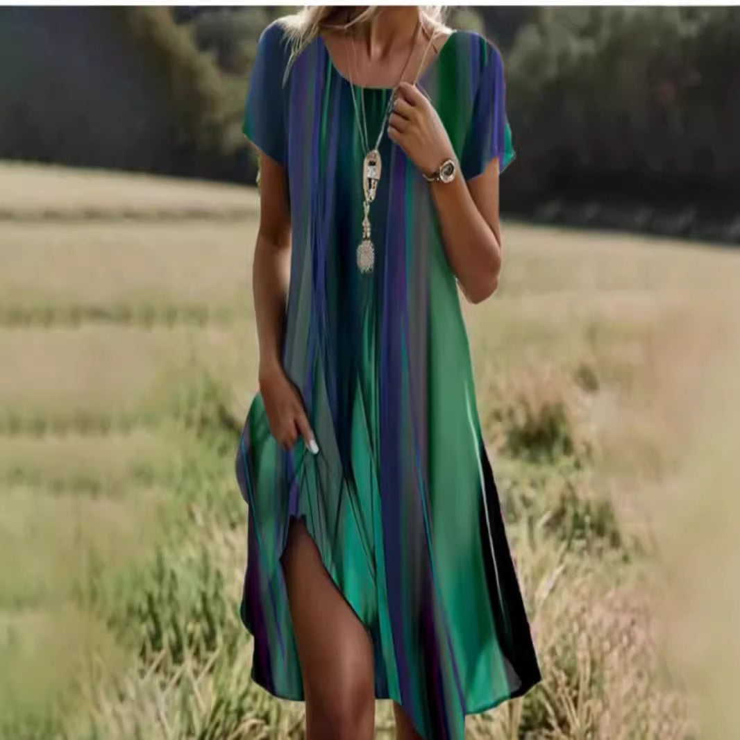 Damen Kleid mit funkelnden Pailletten und tiefem Schlitz Stalluxe