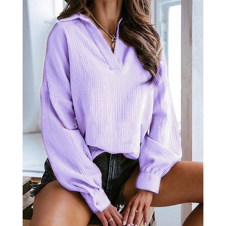 Damen Oversized Bluse mit eleganter Knopfleiste und lässigem Schnitt Stalluxe