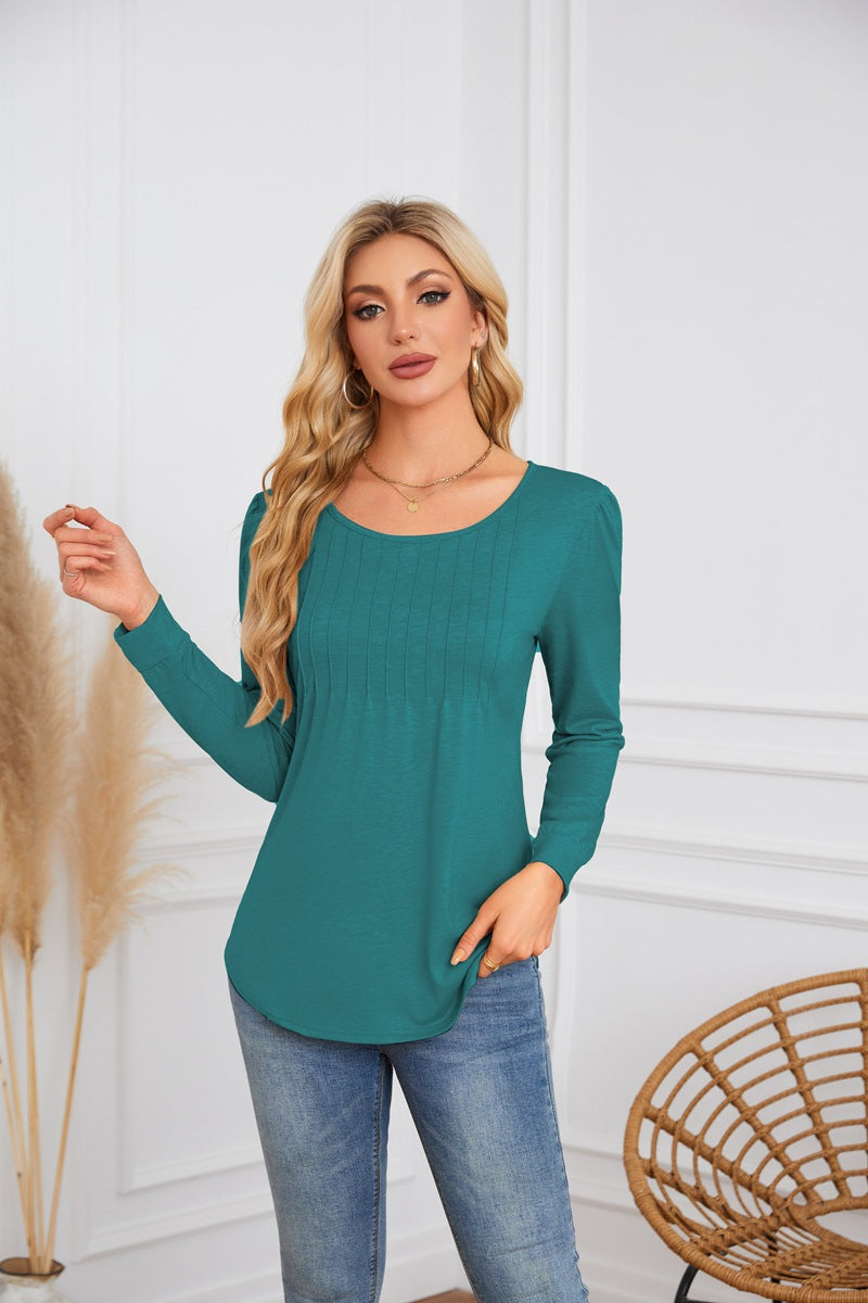 Damen elegante und bequeme Bluse mit Rippenstruktur Stalluxe