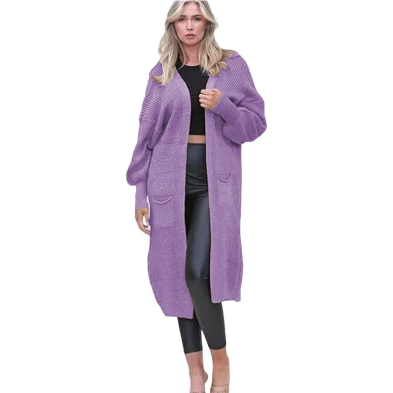 Damen Langarm-Strickcardigan mit edlem Strukturdesign und praktischen Taschen Stalluxe