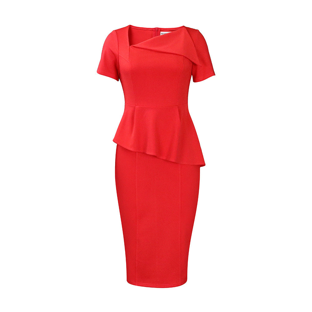 Damen Etuikleid mit Peplum Stalluxe
