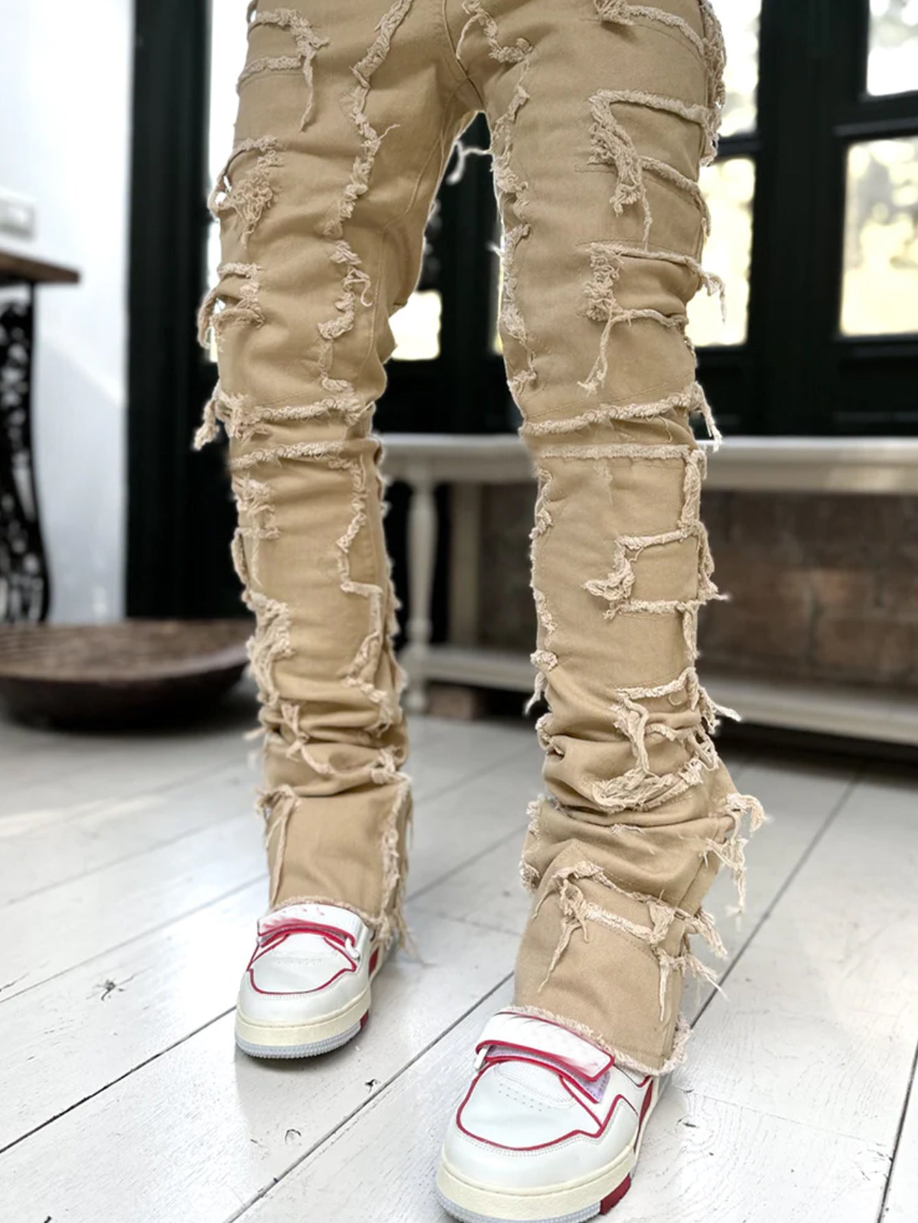 Herren Schnittige Jeanshose mit Rissoptik Stalluxe